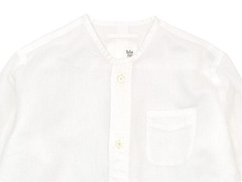 blanc no collar long shirts cotton ramie WHITE bl-18A-S07 