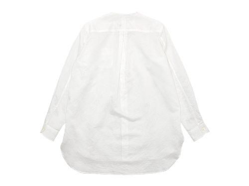 blanc no collar long shirts cotton ramie WHITE bl-18A-S07 