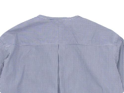 blanc no collar long shirts NAVY STRIPE bl-18A-S07 