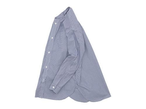 blanc no collar long shirts NAVY STRIPE bl-18A-S07 
