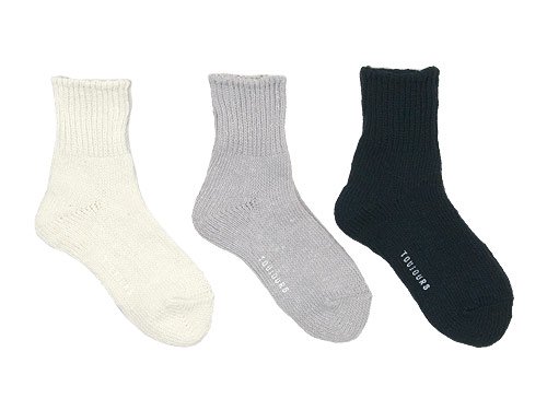 TOUJOURS Bulky Yarn Cotton Ankle Rib Socks