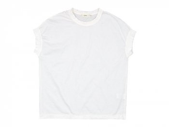RINEN 60/2天竺 フレンチスリーブTシャツ 01ホワイト 〔レディース〕 【RI-11814】