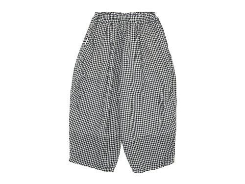 ordinary fits ball pants check WHITE x BLACK