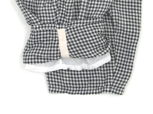 ordinary fits ball pants check WHITE x BLACK