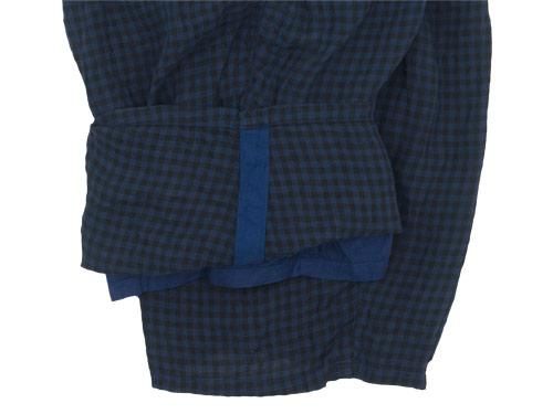 ordinary fits ball pants check BLUE x BLACK