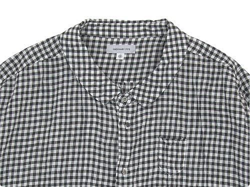 ordinary fits BARBER SHIRT check WHITE x BLACK