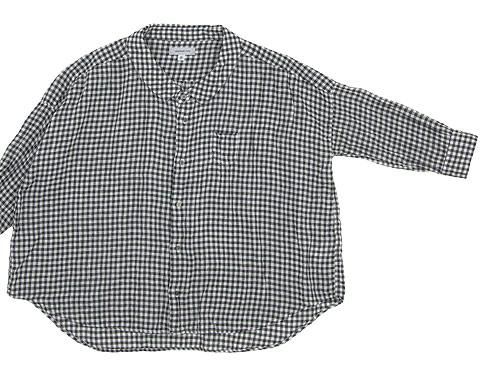 ordinary fits BARBER SHIRT check WHITE x BLACK