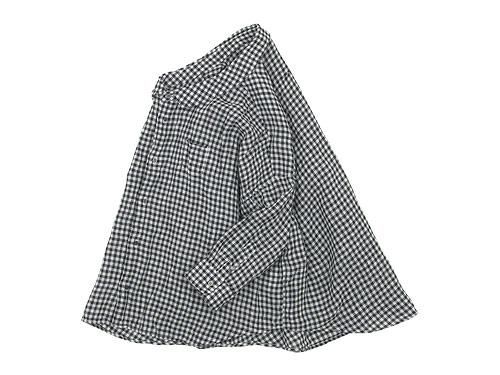 ordinary fits BARBER SHIRT check WHITE x BLACK