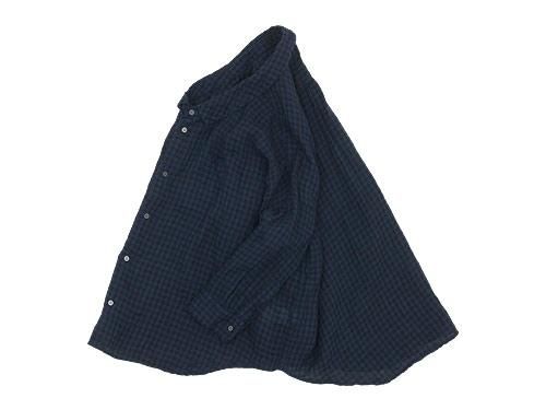 ordinary fits BARBER SHIRT check BLUE x BLACK
