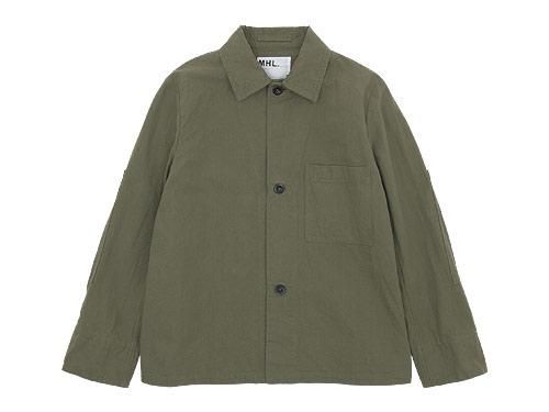 MHL.　エムエイチエル　JAPANESE COTTON CANVAS　オリーブ