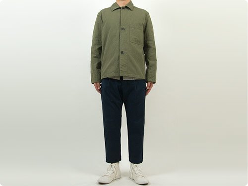 MHL.　エムエイチエル　JAPANESE COTTON CANVAS　オリーブ