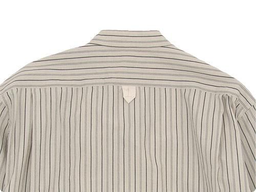 MHL. WIDE STRIPE COTTON NO COLLAR SHIRTS 040ECRU ̥󥺡
