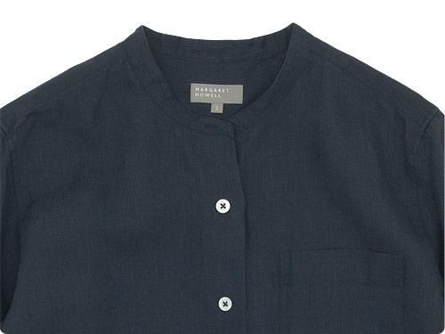 MARGARET HOWELL SHIRTING LINEN NO COLLAR SHIRTS 023CHARCOAL ̥ǥ