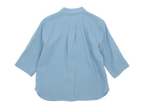 MARGARET HOWELL SHIRTING LINEN SUMMER PULL ON SHIRTS 112ASH BLUE ̥ǥ