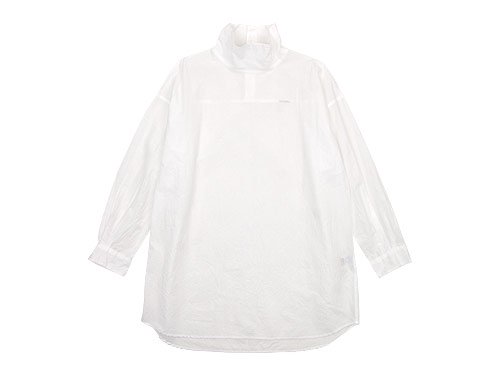 TOUJOURS High Neck Big Shirt WHITE MM28DS01