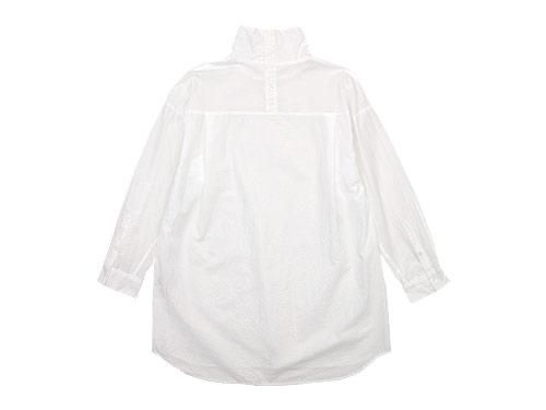 TOUJOURS High Neck Big Shirt WHITE MM28DS01