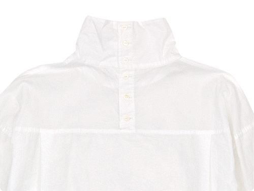 TOUJOURS High Neck Big Shirt WHITE MM28DS01
