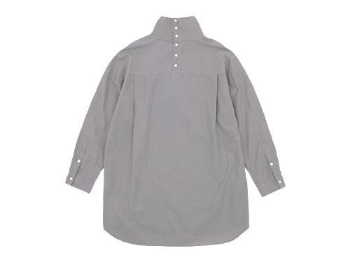 TOUJOURS High Neck Big Shirt CEMENT MM28DS01