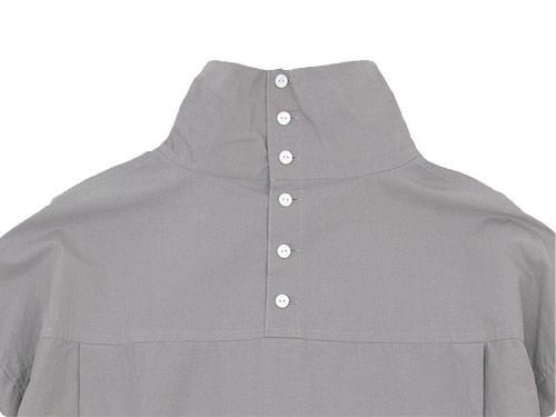 TOUJOURS High Neck Big Shirt CEMENT MM28DS01