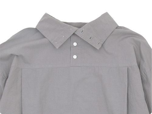 TOUJOURS High Neck Big Shirt CEMENT MM28DS01