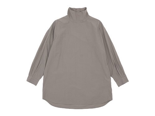 TOUJOURS High Neck Big Shirt TAUPE MM28DS01