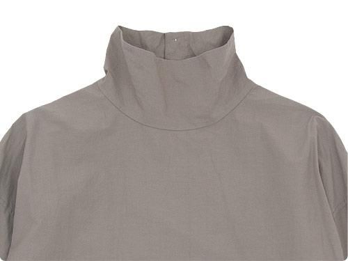 TOUJOURS High Neck Big Shirt TAUPE MM28DS01