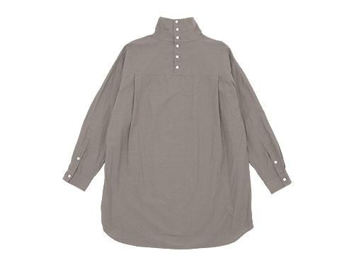TOUJOURS High Neck Big Shirt TAUPE MM28DS01
