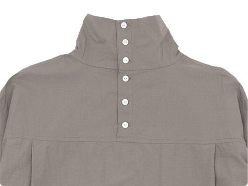 TOUJOURS High Neck Big Shirt TAUPE MM28DS01