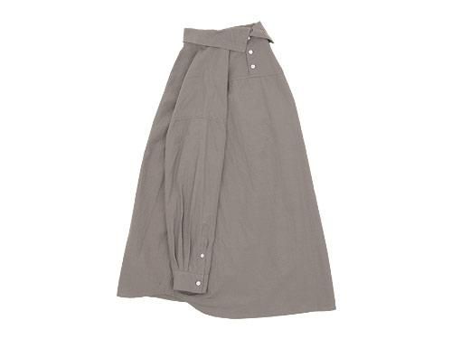 TOUJOURS High Neck Big Shirt TAUPE MM28DS01