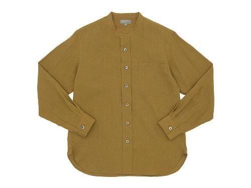 MARGARET HOWELL SHIRTING LINEN NO COLLAR SHIRTS 051MUSTARD ̥󥺡