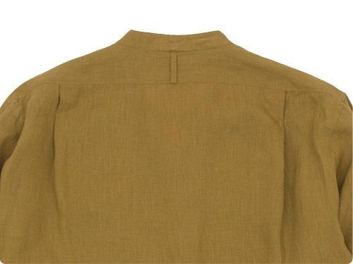 MARGARET HOWELL SHIRTING LINEN NO COLLAR SHIRTS 051MUSTARD ̥󥺡