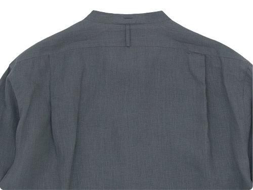 MARGARET HOWELL SHIRTING LINEN NO COLLAR SHIRTS 022GRAY ̥󥺡
