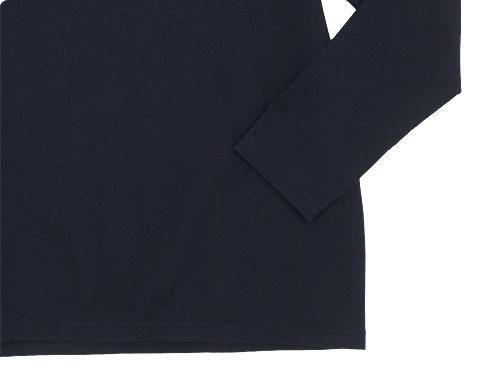 TOUJOURS High Boat Neck Big Basque Shirt NAVY BLACK LM28XC03
