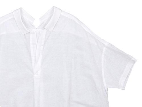 TOUJOURS Open Back Yolk Skipper Shirt WHITE