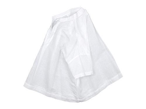 TOUJOURS Open Back Yolk Skipper Shirt WHITE