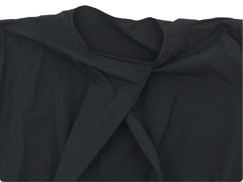 TOUJOURS Boat Neck Wrap Back Shirt NAVY BLACK TM28SS01
