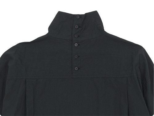 TOUJOURS High Neck Big Shirt Dress NAVY BLACK TM28SD03