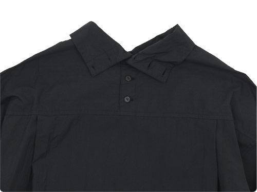 TOUJOURS High Neck Big Shirt Dress NAVY BLACK TM28SD03