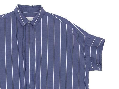 TOUJOURS Short Sleeve Wide Shirt Dress WIDE STRIPE