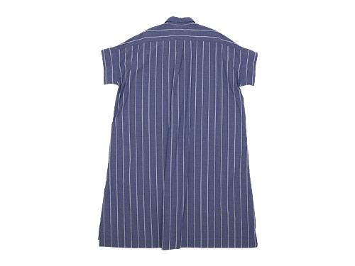 TOUJOURS Short Sleeve Wide Shirt Dress WIDE STRIPE