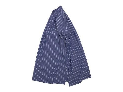 TOUJOURS Short Sleeve Wide Shirt Dress WIDE STRIPE