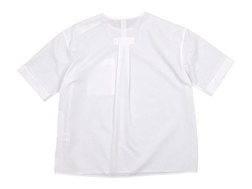 Charpentier de Vaisseau Sophie Shoulder Button Short Sleeve Shirts WHITE