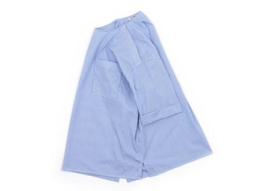 Charpentier de Vaisseau Sophie Shoulder Button Short Sleeve Shirts LIGHT BLUE STRIPE