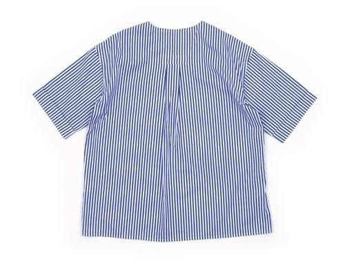Charpentier de Vaisseau Sophie Shoulder Button Short Sleeve Shirts NAVY STRIPE