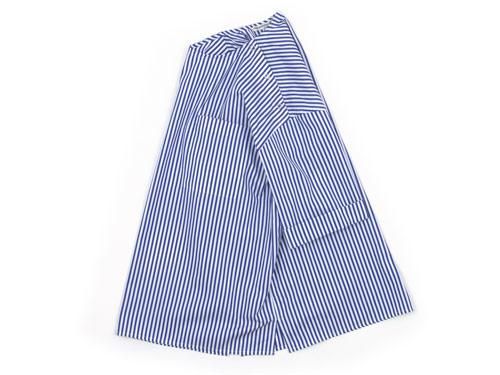 Charpentier de Vaisseau Sophie Shoulder Button Short Sleeve Shirts NAVY STRIPE