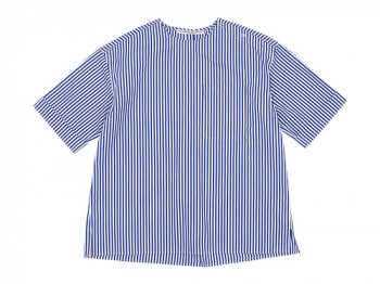 Charpentier de Vaisseau Sophie Shoulder Button Short Sleeve Shirts NAVY STRIPE