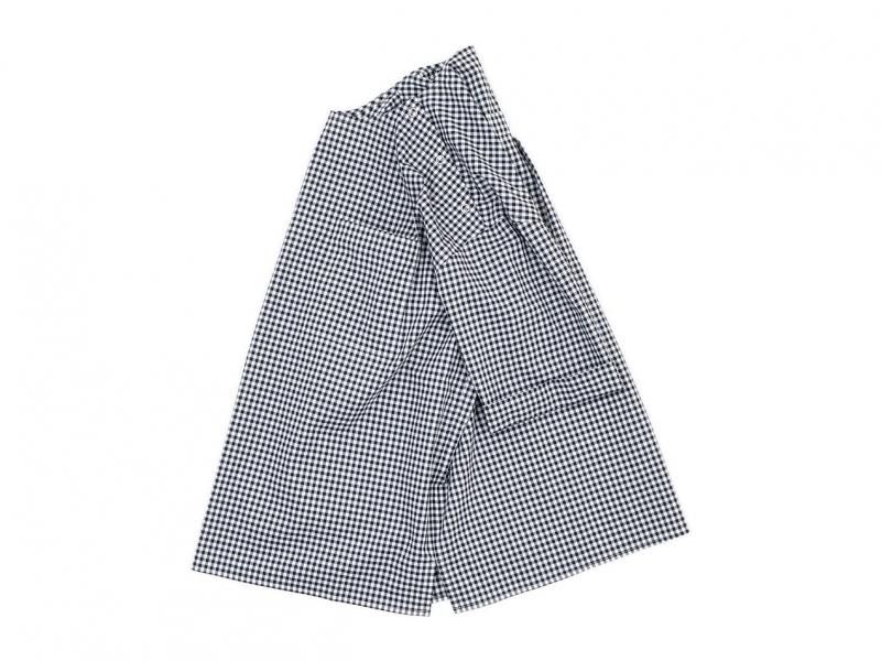 Charpentier de Vaisseau Sophie Shoulder Button Short Sleeve Shirts BLACK CHECK