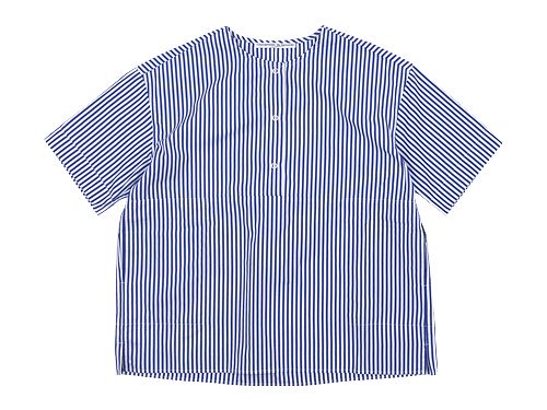 Charpentier de Vaisseau Selma Front Button Short Sleeve Shirts NAVY STRIPE