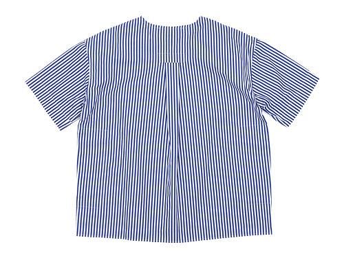Charpentier de Vaisseau Selma Front Button Short Sleeve Shirts NAVY STRIPE