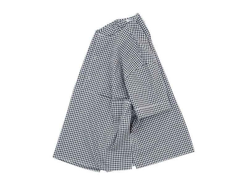Charpentier de Vaisseau Selma Front Button Short Sleeve Shirts BLACK CHECK